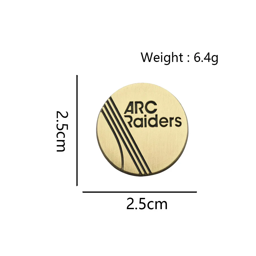 ARC Raiders Game Logo Enamel Pin Retro Golden Round Lapel Badge Brooch For Backpack Jacket Game Fans Collectible Decor Gift view 2