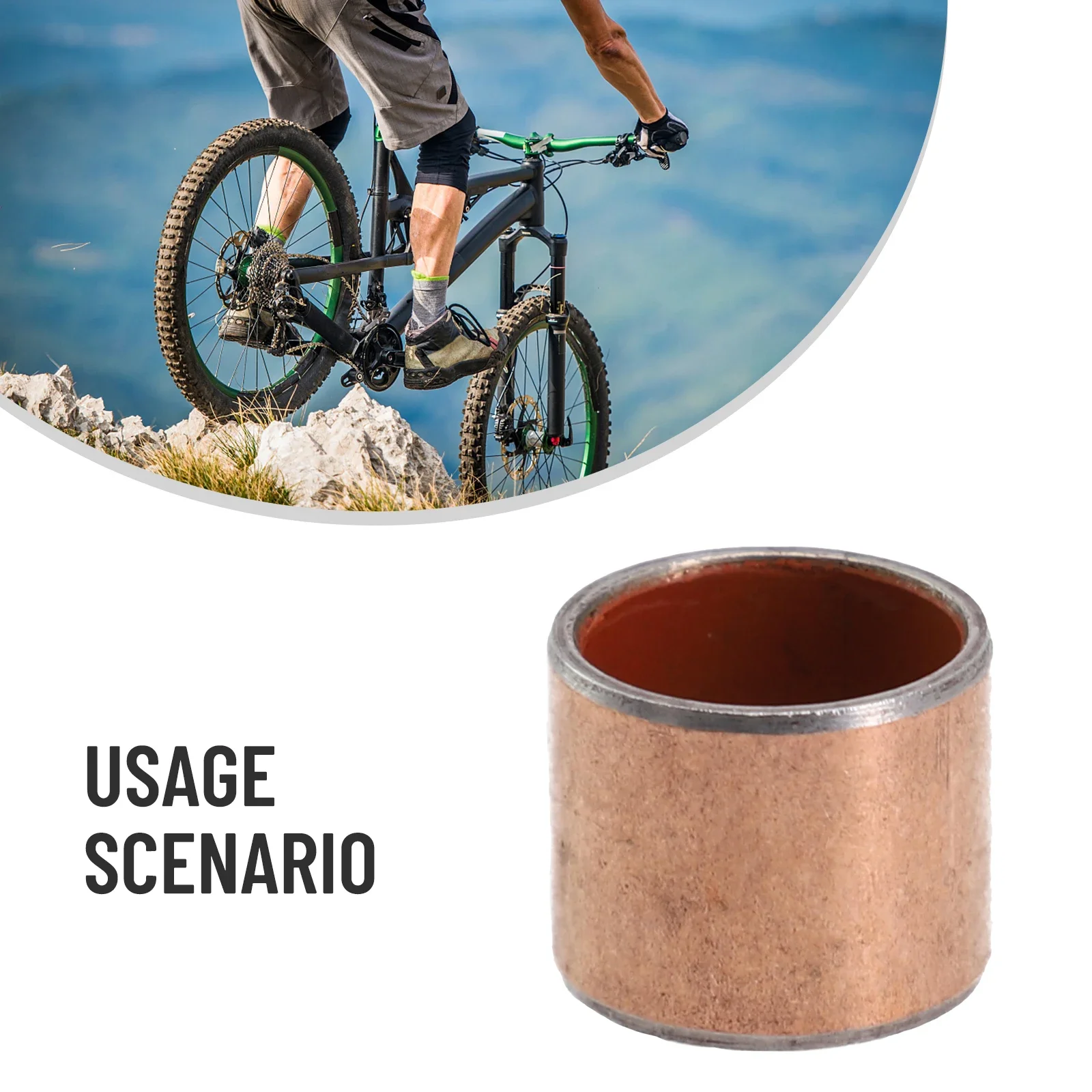 Buje DU de choque trasero de bicicleta de alto rendimiento, compatible con suspensión Fox, 12 7x15x12 7 mm, material de acero inoxidable