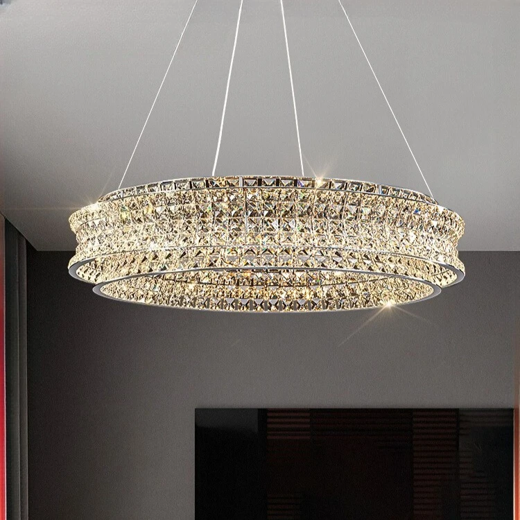 

Modern Crystal Living Room Chandelier Luxurious Dining Room Bedroom Ceiling Pendant Chandelier Led Pendant Lights Fixtures