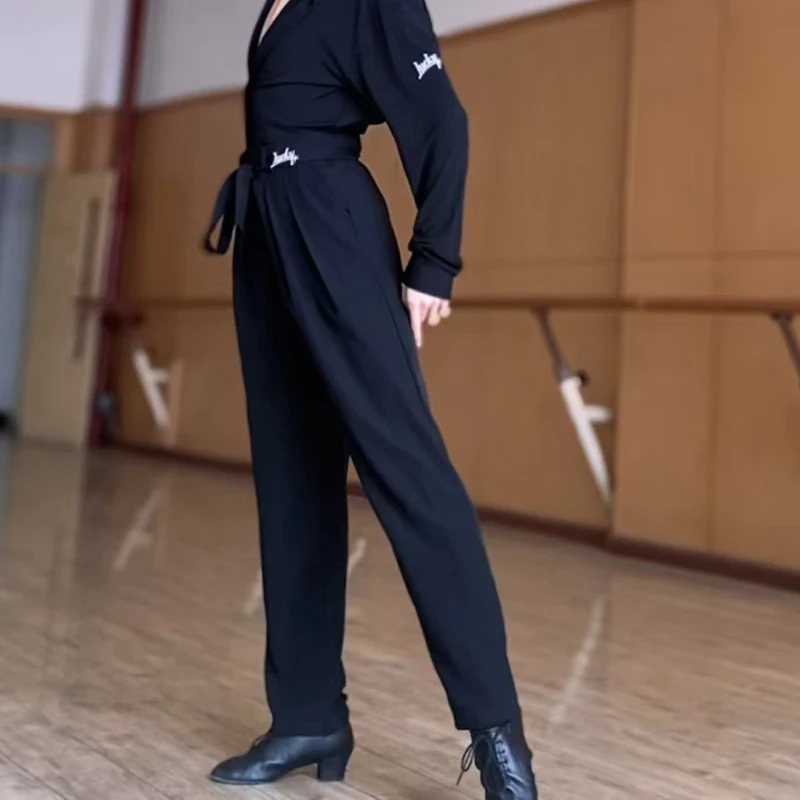 Men'S Professional Latin Dance Pants Practice Clothes Modern Dancing Pants Loose Trousers Rumba Tango Latin Dance Wear DQS7378