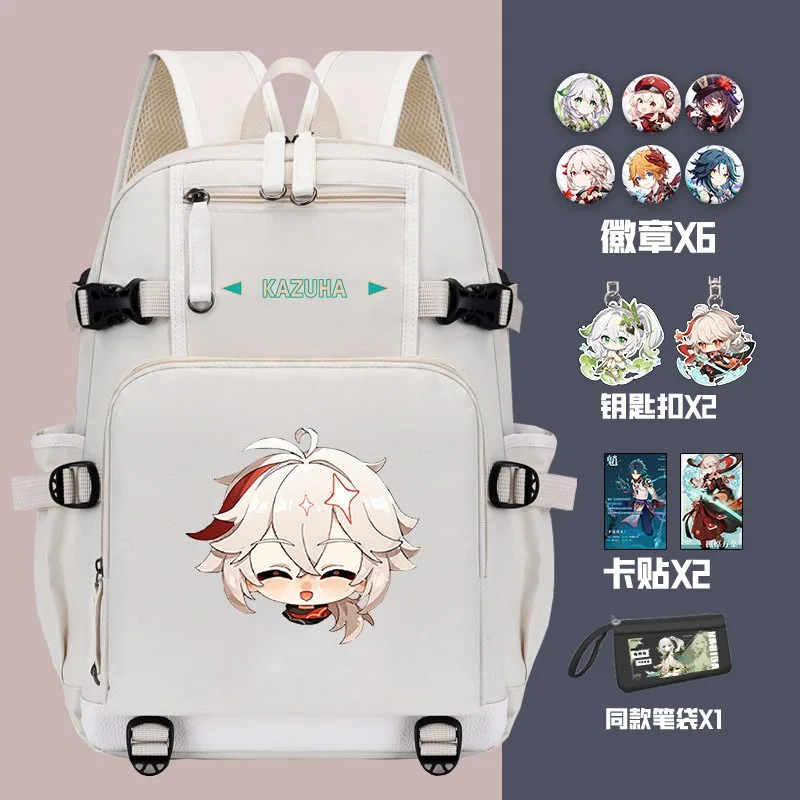 Anime  Game Cos Ganyu Kamisato Ayaka Klee Paimon Venti Yunjin Hutao Etc. Unisex Casual Portable Printed Backpack