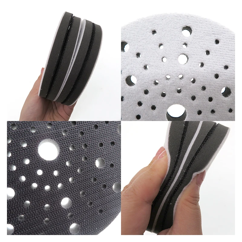2 Pcs 6 Inch 80Holes Interface Pad Hook and Loop Protection pad Disc Power Tool Accessories for Sander Polishing & Grinding