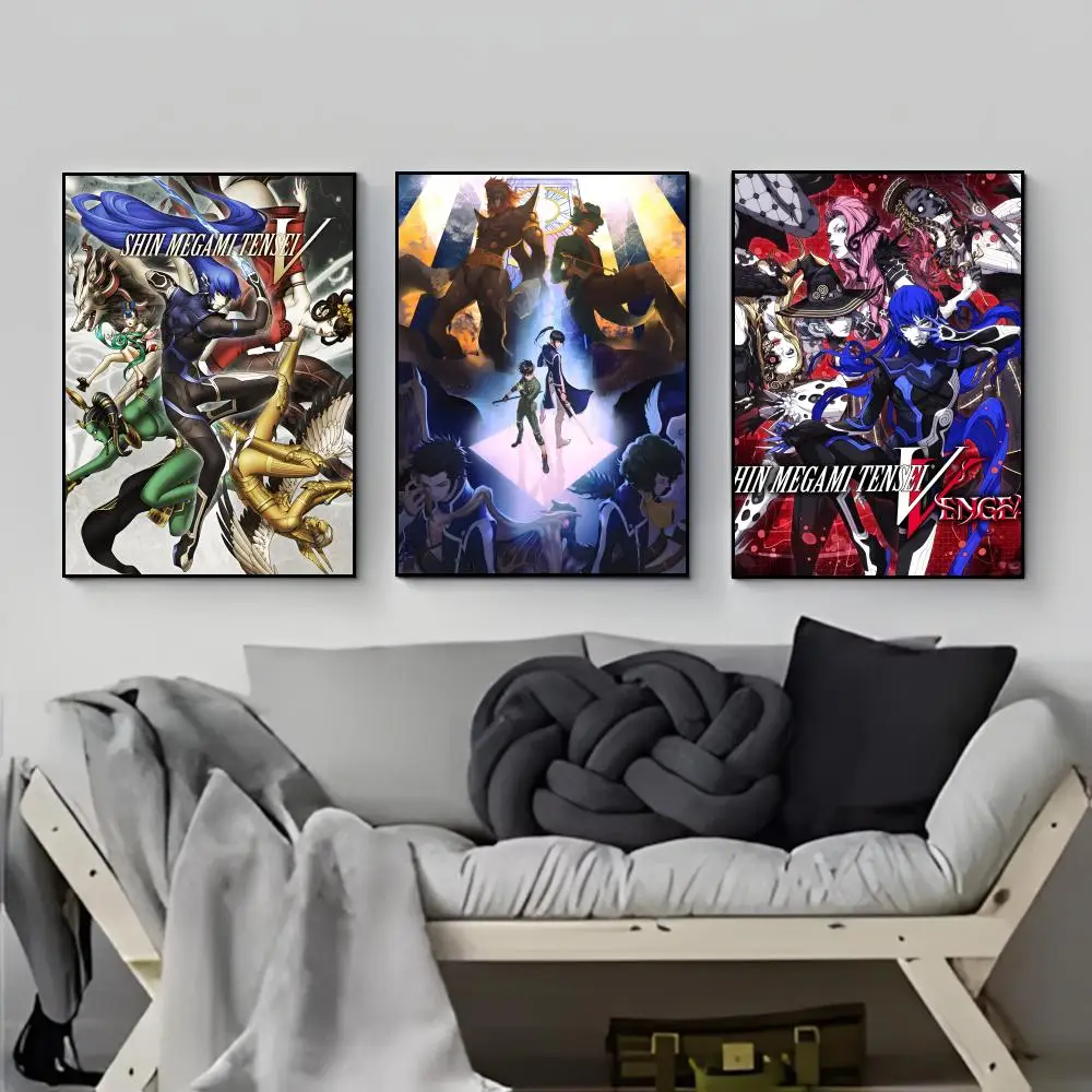 Epic Japanese RPG Video Game S-Shin Megami Tensei V Poster Poster HD  Waterproof Wall Sticker Bar Living Room Decor Gift