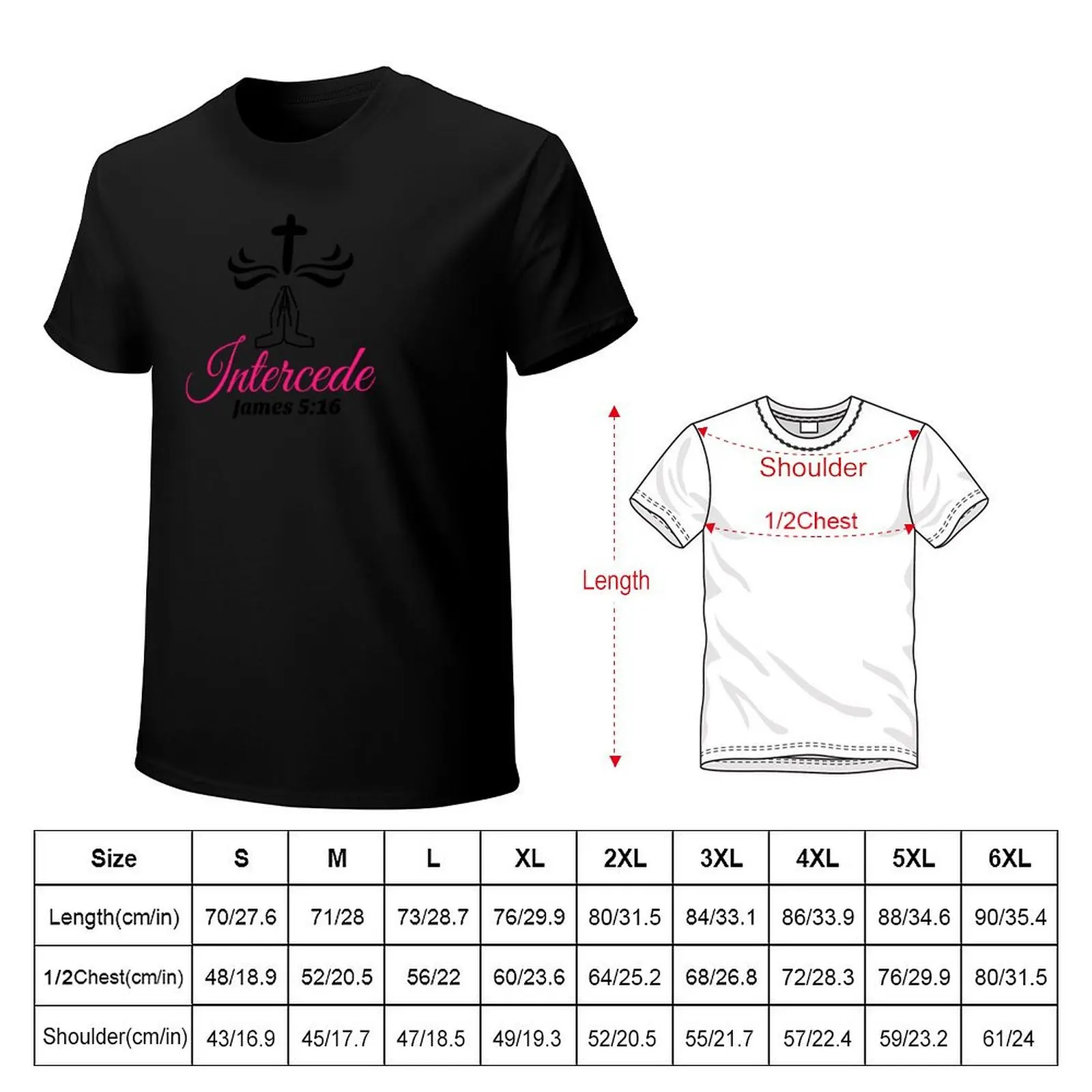 Intercede praying hands (pink) T-Shirt t shirt personalised T-Shirt