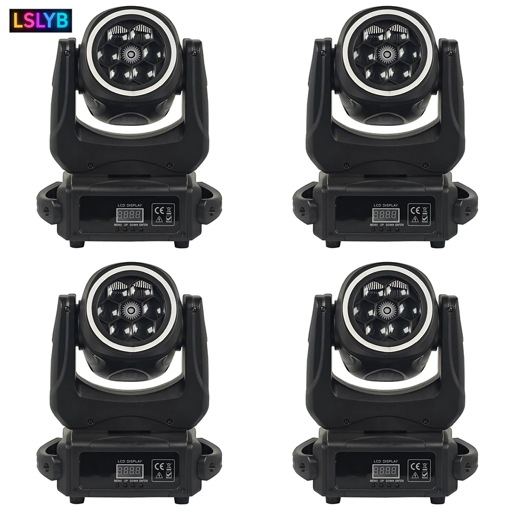 

4pcs/lot 60W Bee Eye Moving Head Lights RGBW Stage Lights DMX512 Control DJ Lights For Christmas Disco Party Club Bar Show
