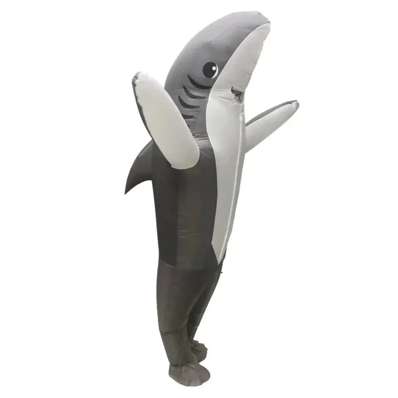 

New gray shark inflatable anime cosplay costume Halloween party costume fancy dress for adult unisex man newly play