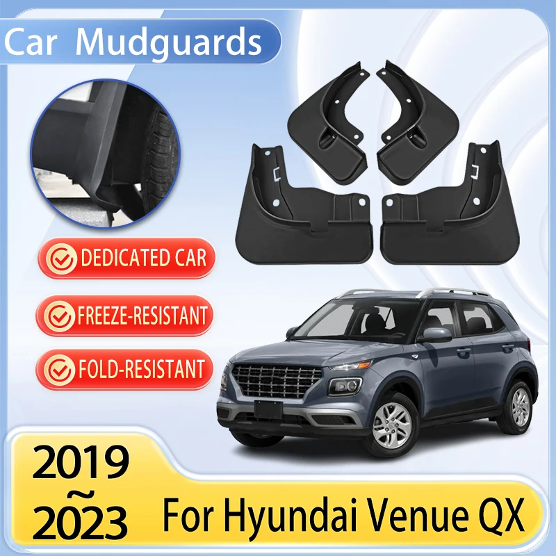 

Брызговики для Hyundai Venue QX MK1 2021, аксессуары 2019~2023, защита от брызг, расширители колесных арок, накладки на крылья, защита от грязи для авто