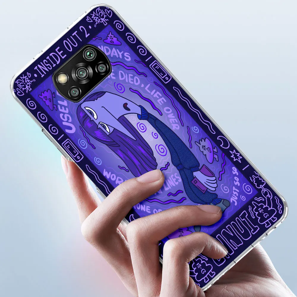 Comic Inside Out 2 Case for Xiaomi Poco X3 F4 GT X6 Pocophone F1 F3 M5 M3 M5s X4 NFC X5 F5 M4 F2 Pro TPU Transparent Phone Cover image 4