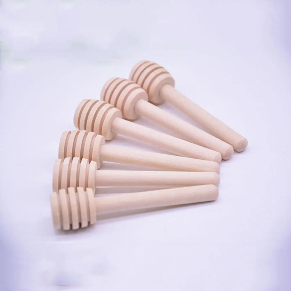 

25 pcs Solid Wood Honey Sticks 8cm Long Wooden Stirring Rods for Honey Syrup Stirrer Tools Kitchen Tableware Gifts