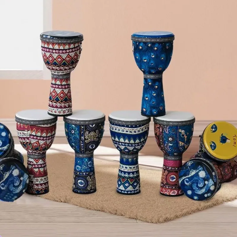 

Африканский барабан из овчины из ПВХ для взрослых и детей для начинающих, 8-дюймовый 10-дюймовый углеродное волокно, сверхлегкий, бесплатная настройка, бубен