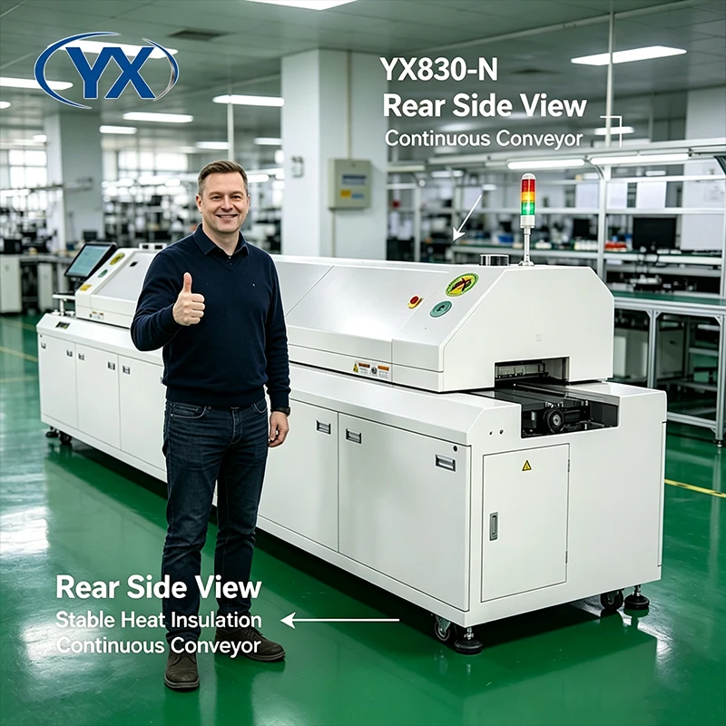 YX830-N Reflow Oven SMT Assembly Line Reflow Solder Machine for Big Size Batch SMT Components