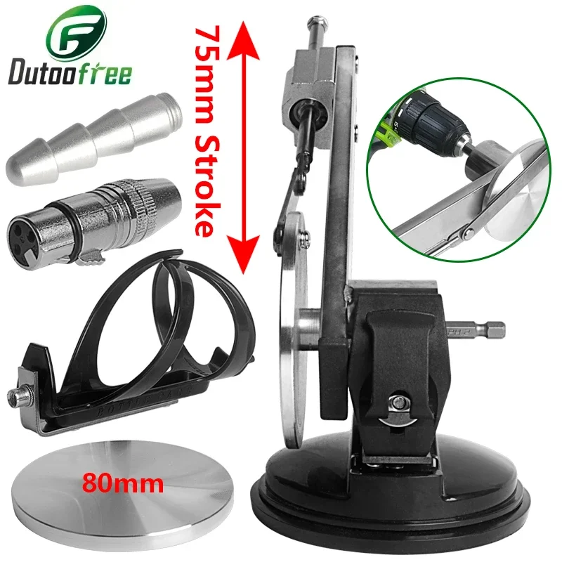 75mm Stroke Electric Drill Driven Mini Telescopic Machinery DIY Reciprocating Motion Telescopic Components With Connector