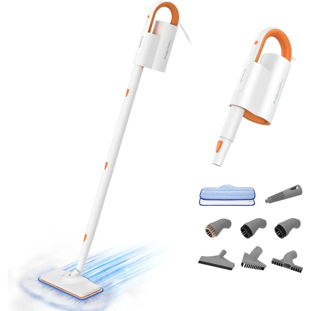 

Steam Mop & Detachable Handheld Cleaner, 250ml 1200W Powerful Floor Steamer, 3 Adjustable Levels for Hardwood Laminates