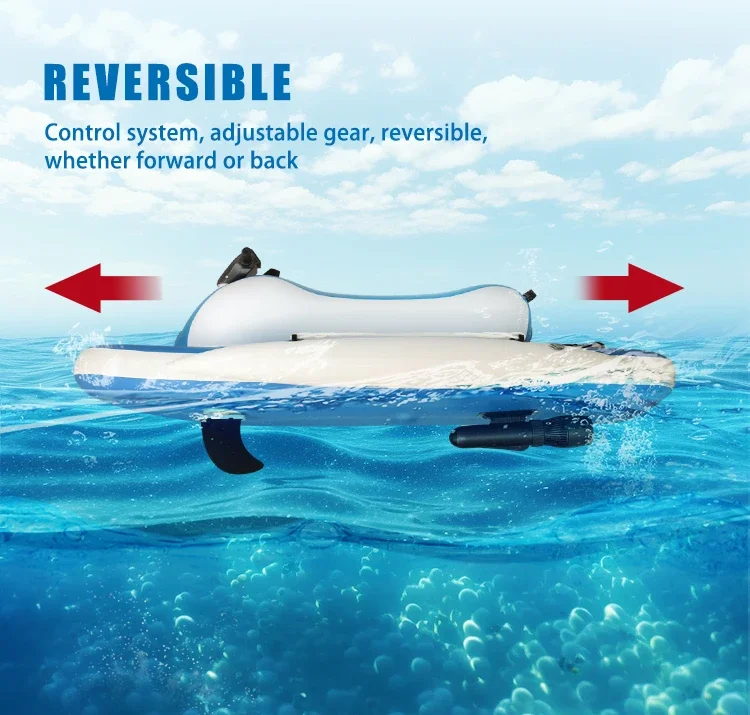 Barco inflable motorizado eléctrico para Jet Ski, juguete flotante de larga resistencia con patinete bajo el agua