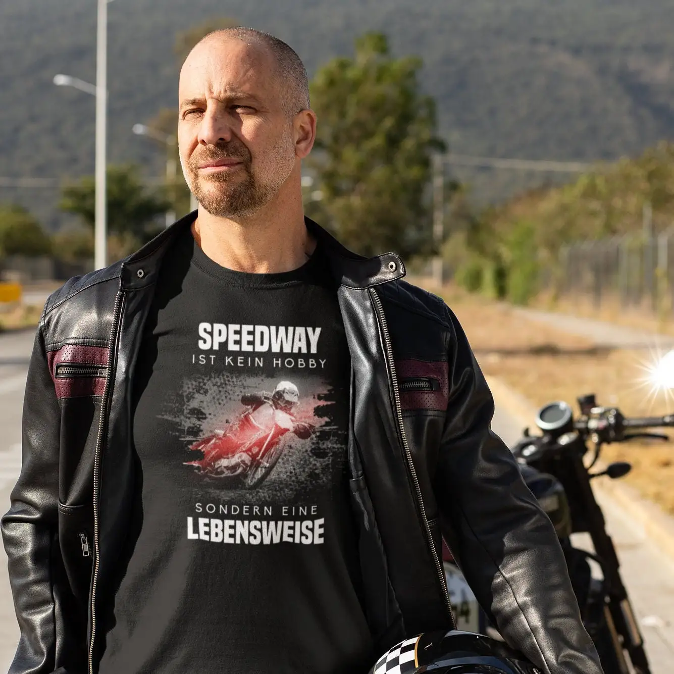 

Забавная футболка Speedway не хобби, но способ жизни с принтом для мотоциклиста
