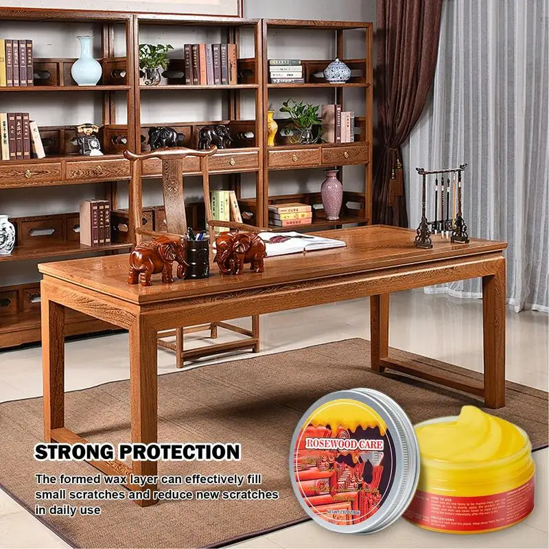 Wood Wax For Furniture 2.82 Oz Wood Wax For Wood Finishing No Odor Easy To Apply Natural Paste Wax For Wood Home Furniture To