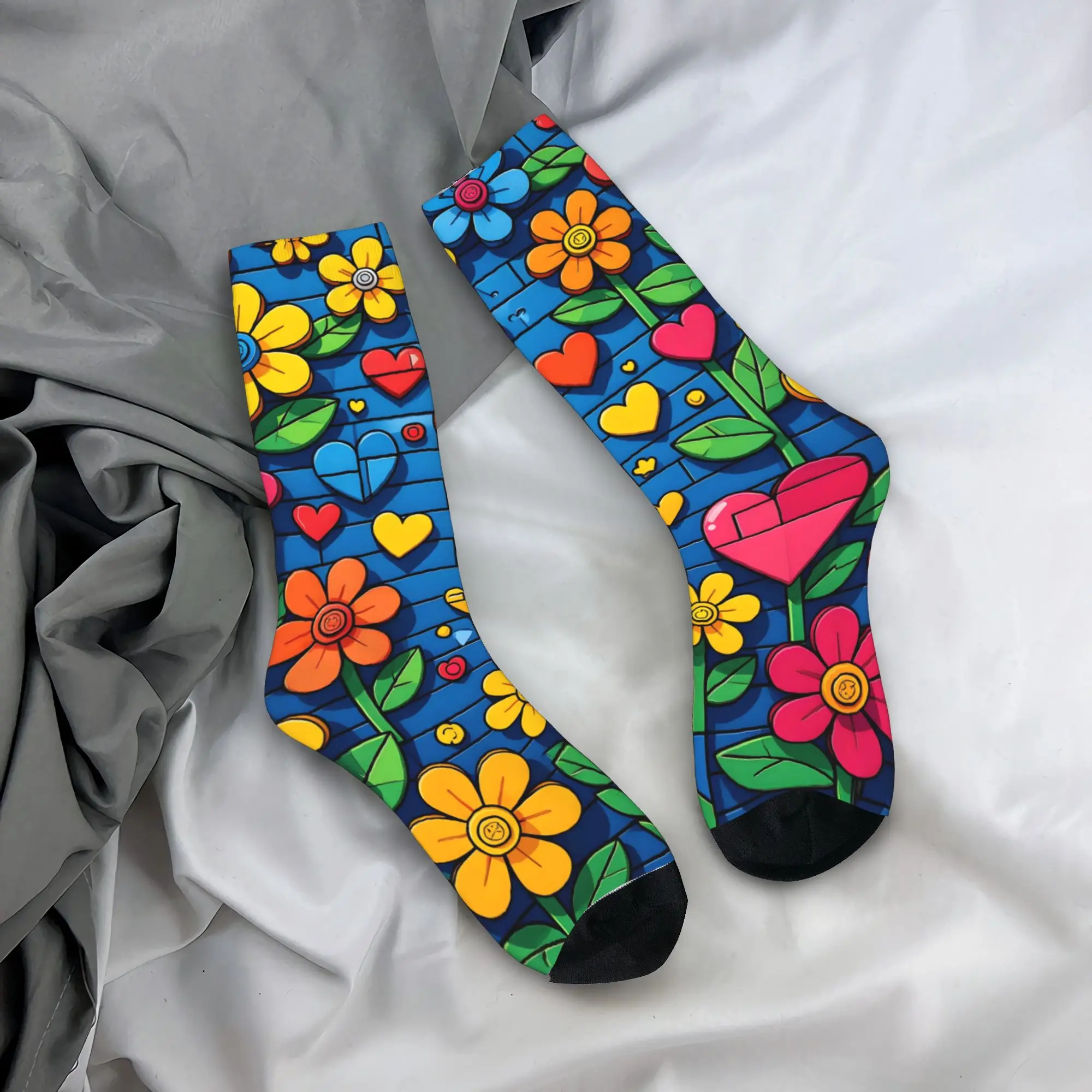 Dog Patchwork Collage Socks  Non Slip Stockings Men High Quality Skateboard Socks Winter Leisure Printed Socks
