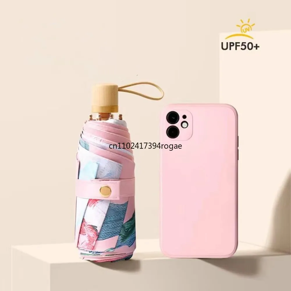 

Double Layered Double-sided Flower Sun Umbrella with Wooden Handle Retro Foldable Uv Protection Sun Umbrella, Sunny Umbrella