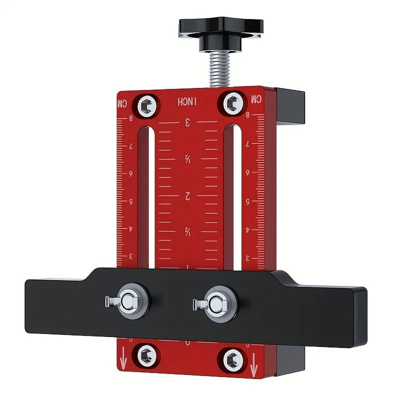 Cabinet Door Mounting Jig W/ Support Arm&Clamp Aluminum Cabinet Door Positionner for Installing Cabinets W/ Face Frame/Frameless