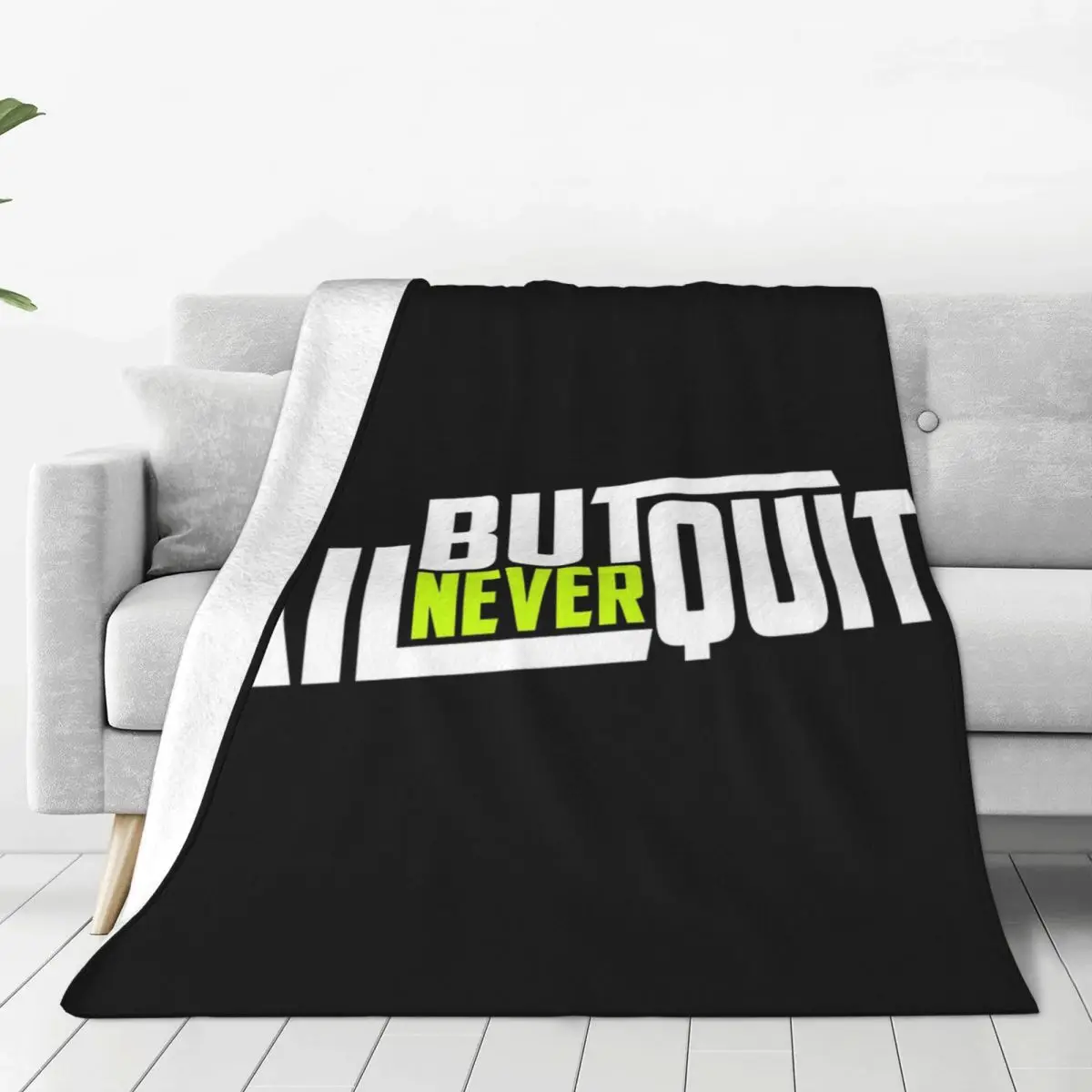 Fail But Never Quit Blanket Fleece Super Soft Sofa Throw Blankets For Home Bedroom Travel Throws Bedspread Quilt