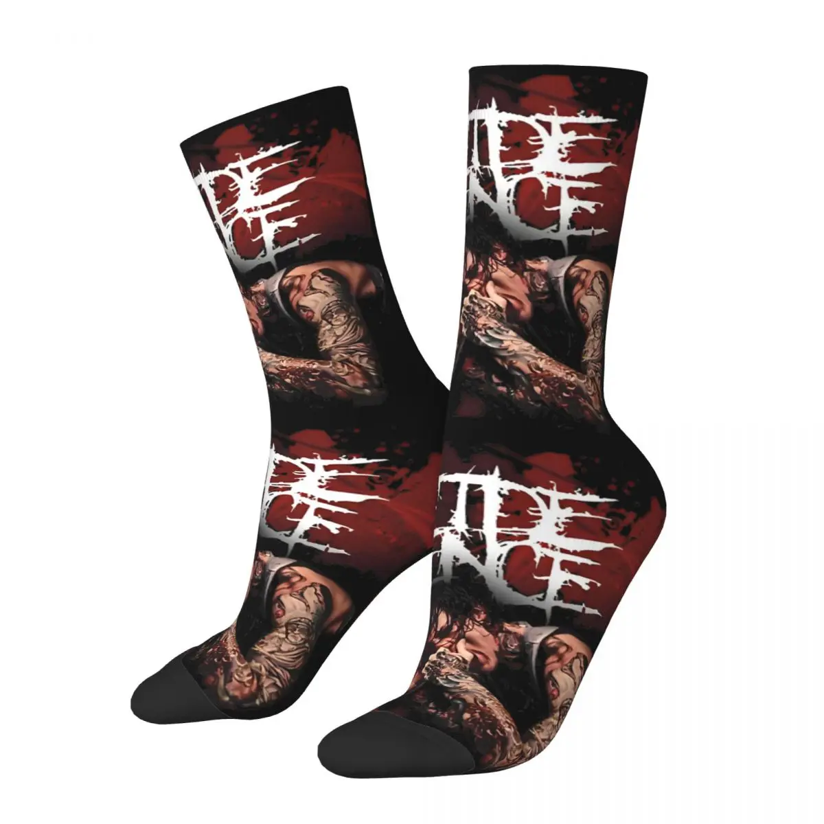 Winter Warm Funny Unisex Deathcore Suicide Silence Socks Non-slip Middle Tube Socks