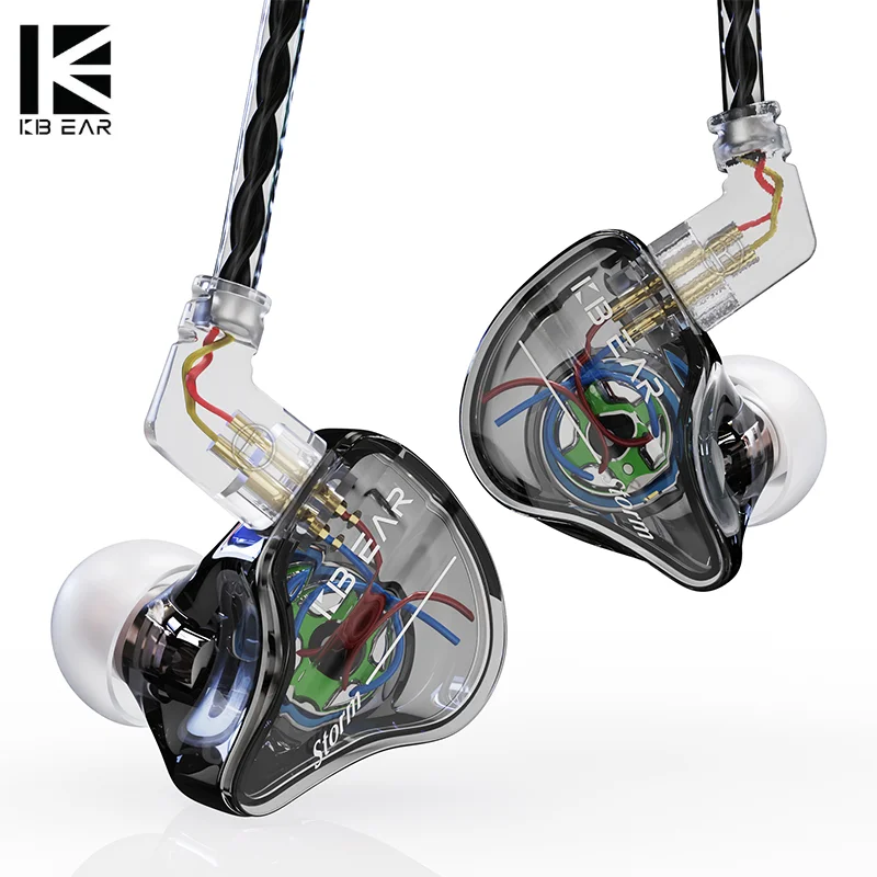 

KBEAR Storm In Ear Monitor Hifi Wired Headphone Dynamic Earphone 2PIN Noise Cancelling Earbuds Bass Gaming Headset