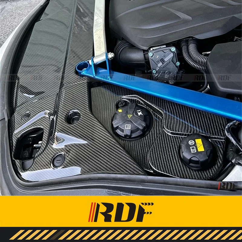 Suitable for Toyota Supra A90 Carbon Fiber Engine Hood Cover Plate Interior Cooling Panel Radiator Cover Engine Compartment Kit