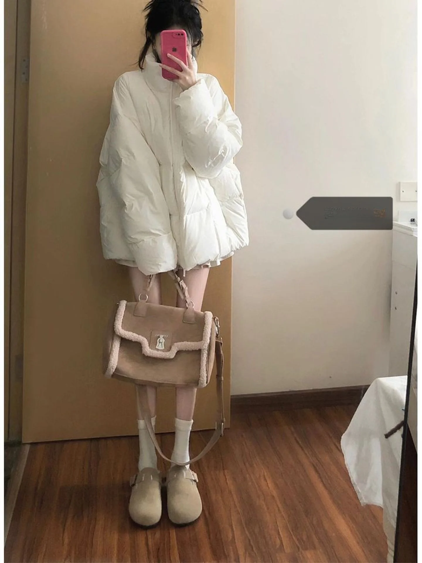 

Утепленная хлопковая куртка большого размера с воротником-стойкой, белая, женская, осенне-зимняя, в корейском стиле, свободного кроя, модная верхняя одежда