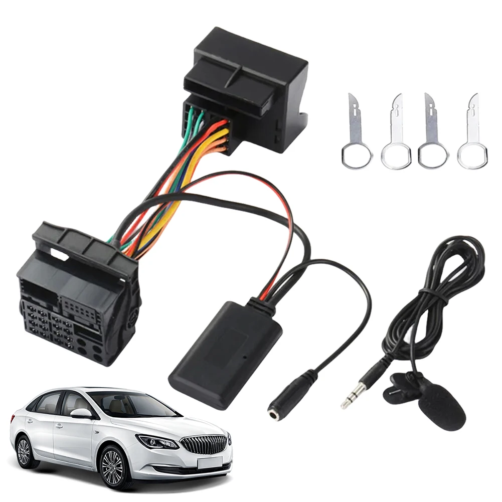 Car Bluetooth-Compatible Aux-in Adapter Hands-Free Call Car Bluetooth-Compatible 5.0 Music AUX Adapter for Ford Fusion 2005-2012