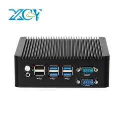 Mini PC Fanless Industrial Computer Intel Celeron N5100 4x COM DB9 RS232 RS485 Dual LAN Windows 11 Linux Embedded Thin Client