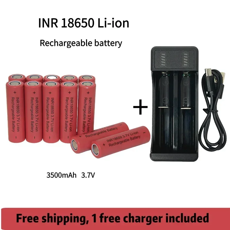 Envío Gratis 18650 cargador 3,7 v batería recargable 3500mAh 25A 18650 batería de iones de litio para herramienta eléctrica