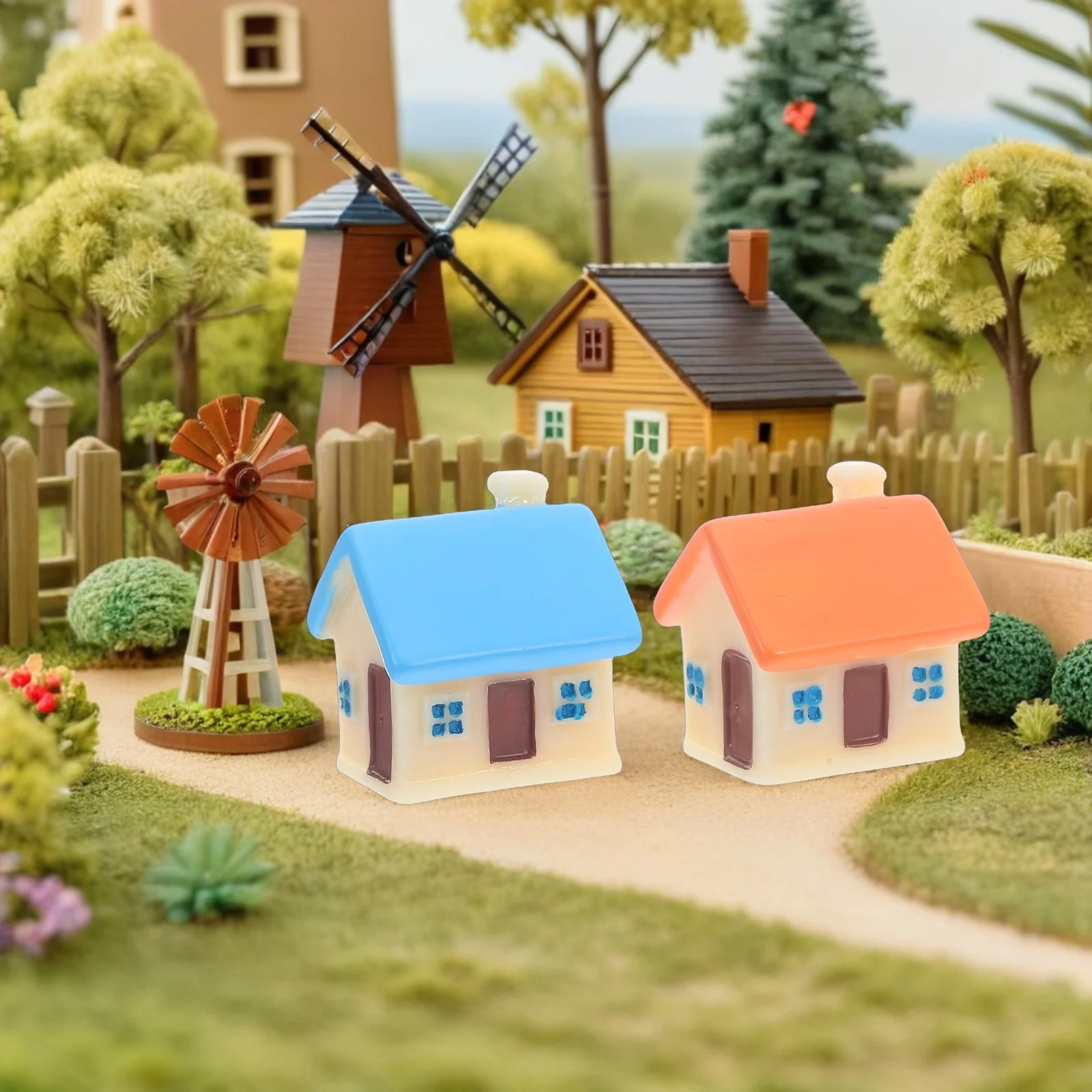 

6 Pcs Fairy Garden Plant Ornament Dollhouse Miniature Decor Statue Micro Landscape