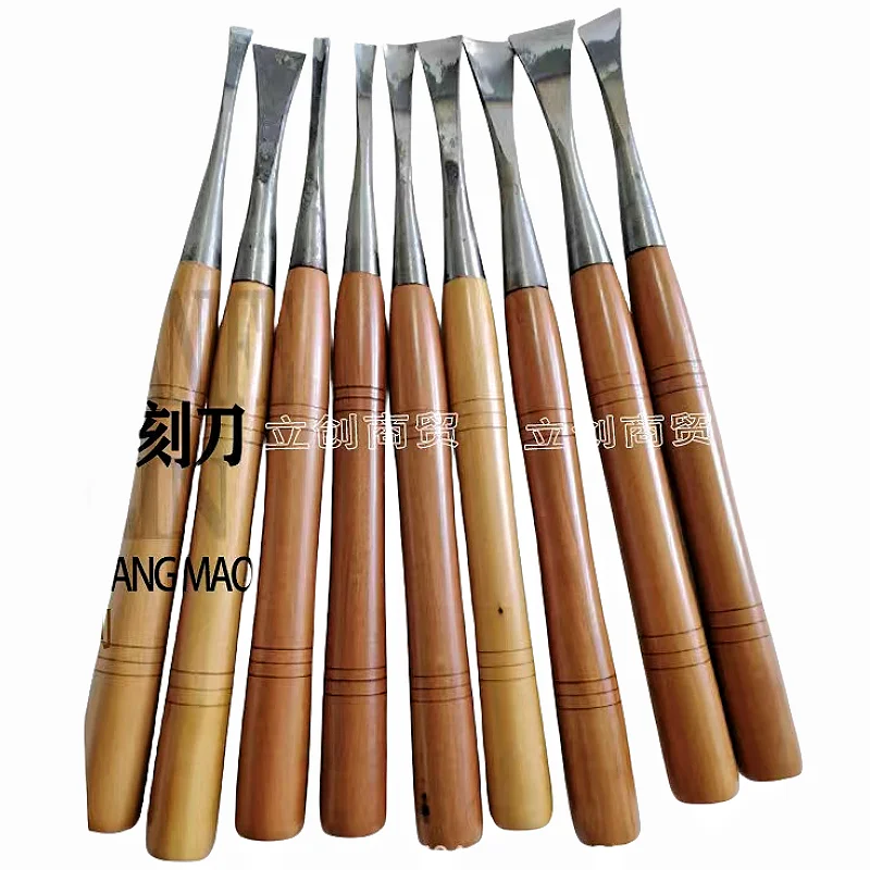 9pcs Cello Violin Neck Carving knife Graver ,Wood Chisel Tools Kits Graver Cutter