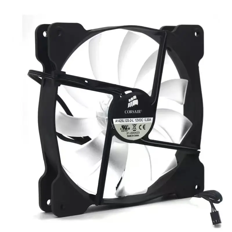 

140mm Fan 12V Silent Cooling Fan 140*25mm 12VDC 0.18A Computer Pc Set Up Cooler 870RPM 3pin