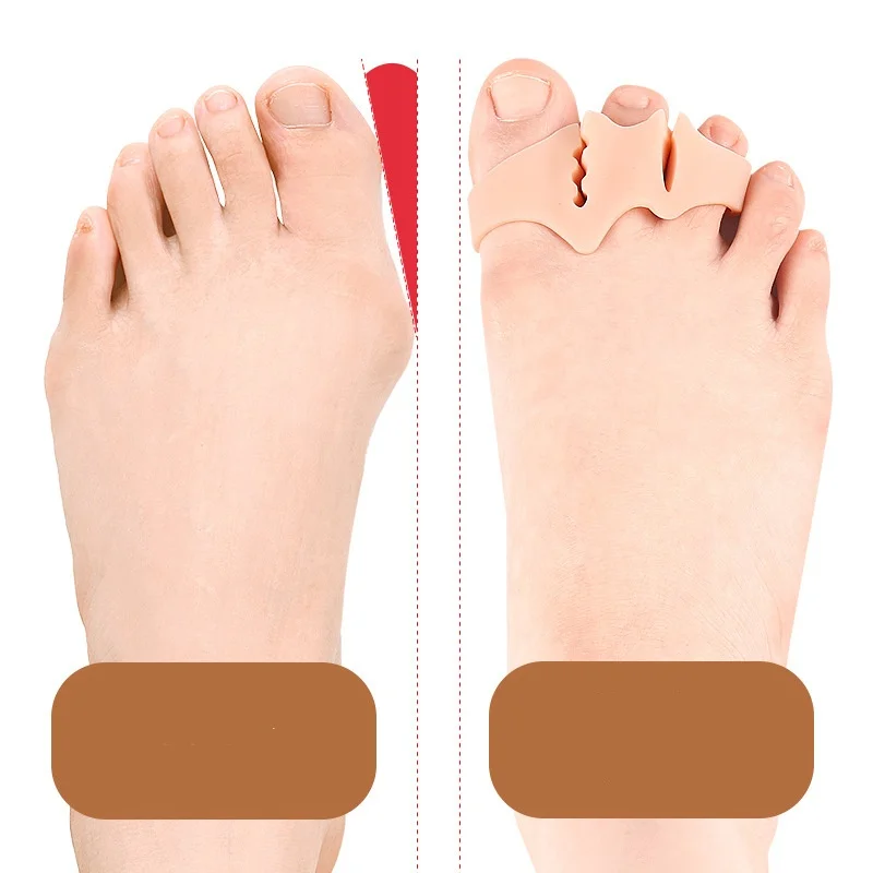 Forefoot Pad Three-hole flip-flops Toe Splitter Thickened Foot Pads For Slippers And Sandals shock-absorbing Massage Separator