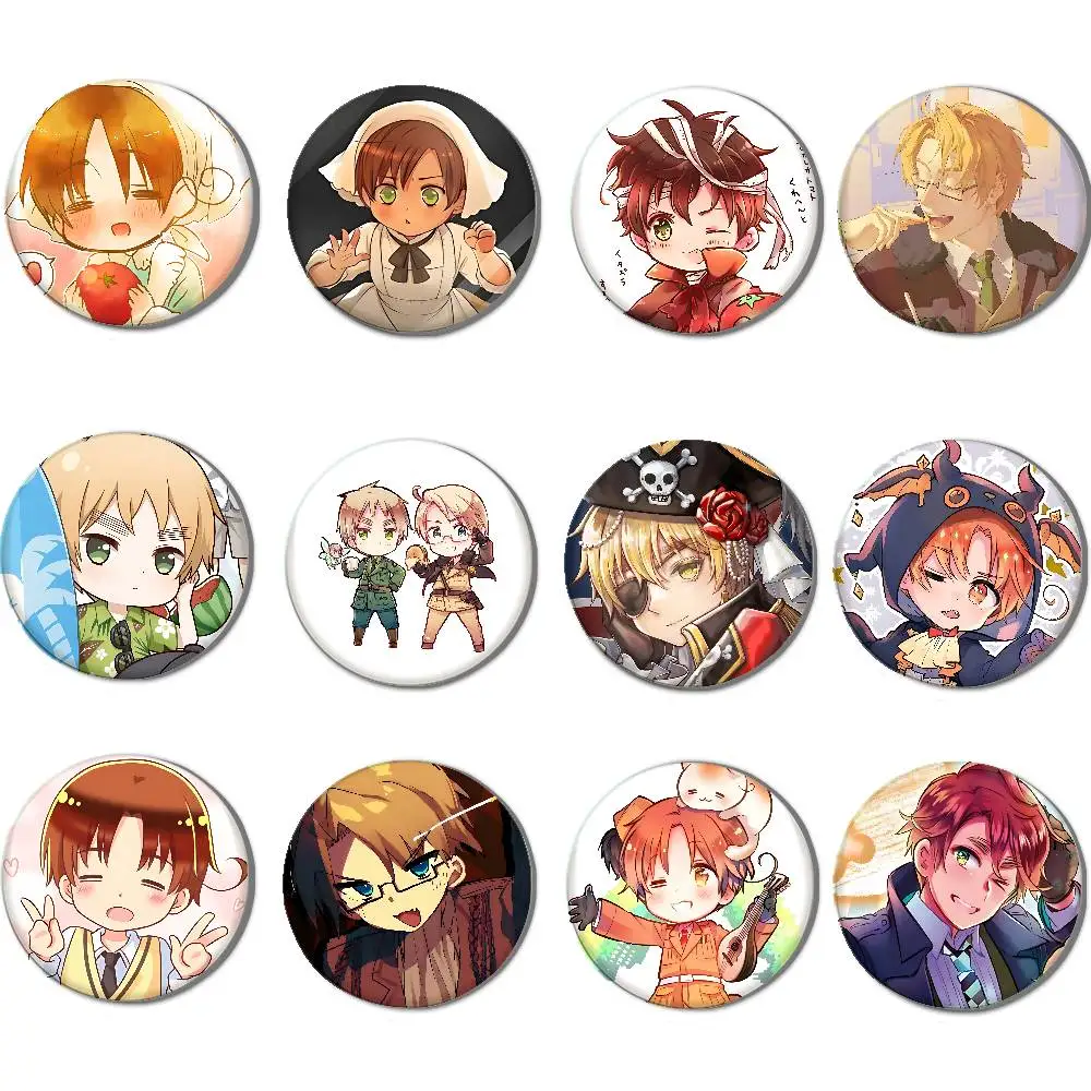 Insignias Kawaii H-Hetalia Axis P-Powers, broches creativos de hojalata, insignias con citas creativas, regalo para niños y amigos