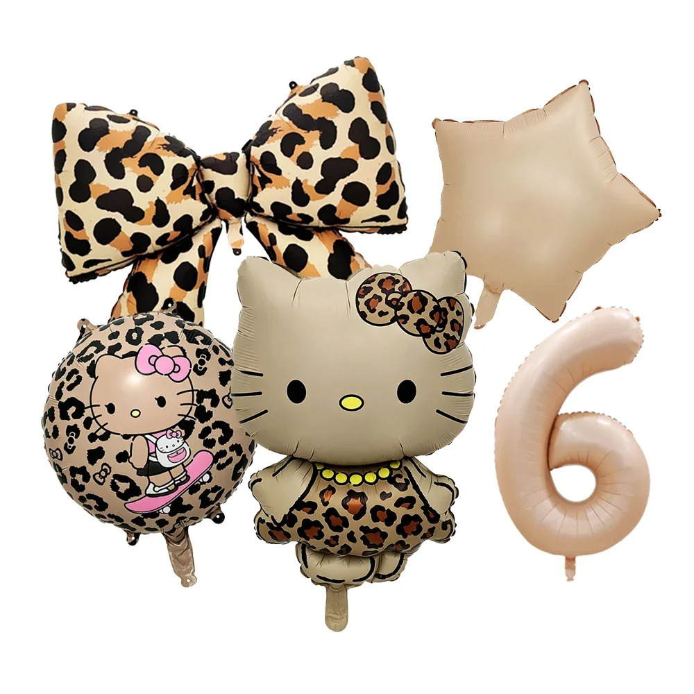 Cartoon Hello Kitty Themen-Tier-Zahlen-Folienballon-Set Kinder Geburtstag Konfetti Party Deko Zubehör Baby-Shower Spielzeug Geschenke – Detail 9