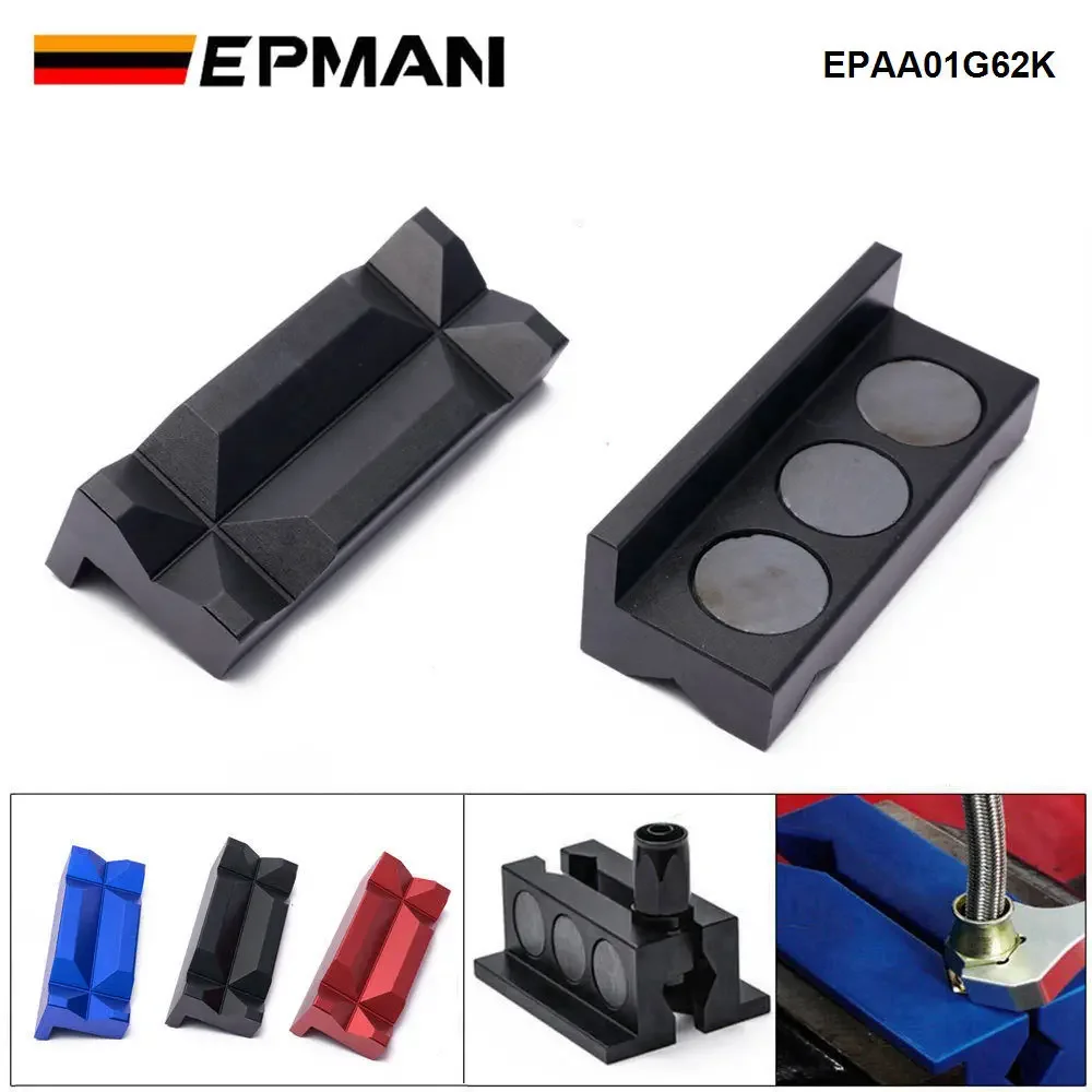 

Line Separator Vise Jaw Protective Inserts Magnetized For AN Fittings With Magnetic Back EPAA01G62K