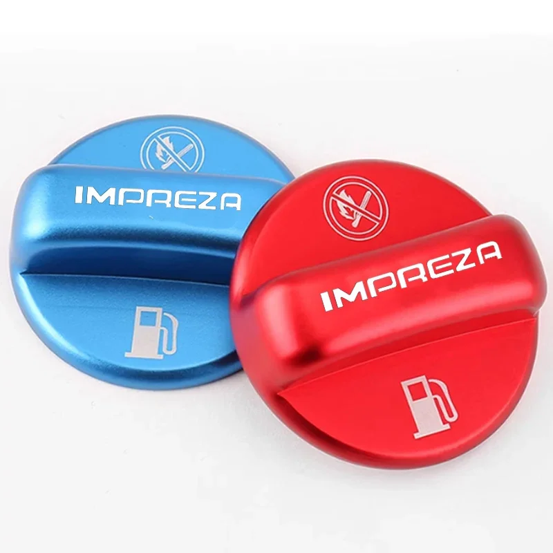 Metal Car Fuel Filler Door Cover Fuel Tank Gas Protective Caps For Subaru IMPREZA Logo Forester XV Outback Accessories - view 2