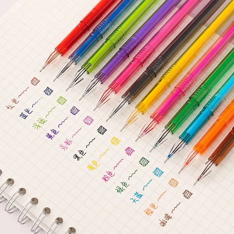 

12pcs 12 Color Pen 0.5mm Refill Plastic Material Cute Candy Color Gel Pen Children'S Student Stationery Office Supplies