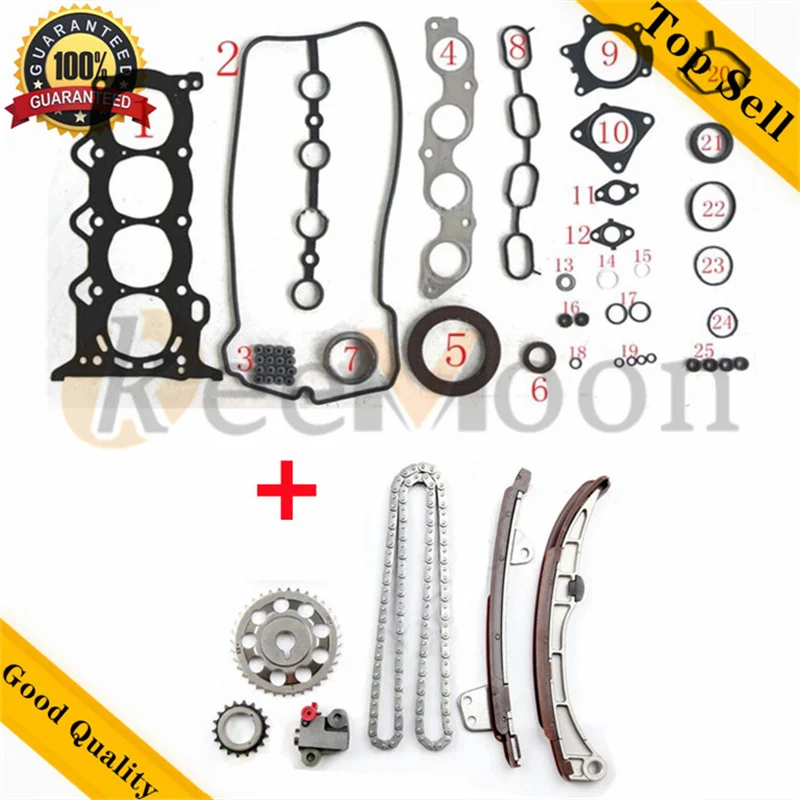 1NZ 1NZFE 1NZFXE Engine Full gasket set Timing Chain Tensioner Kit for Scion xA xB Toyota Echo Yaris SCION XB XA 1.5L 16v 1Set