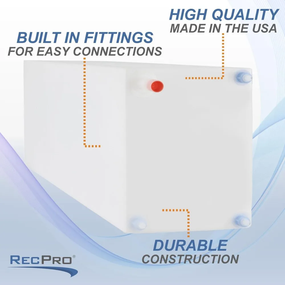 Tanque de agua potable de 42 galones: almacenamiento de agua dulce para vehículos recreativos |   Hecho en EE. UU. |   Contenedor de plástico potable