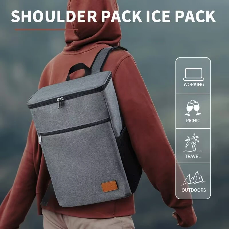 حقيبة ظهر للغداء بسعة كبيرة ومضادة للتسرب في الهواء الطلق، حقيبة ظهر حرارية كبيرة للنزهات، حقيبة معزولة رائعة ودافئة للتخزين في الهواء الطلق #1