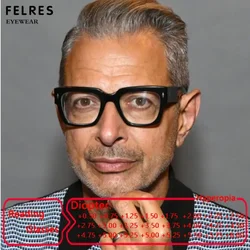 Trending Square Anti Blue Light Reading Glasses Men's Computer Optical Prescription Eyeglasses Finished Hyperopia Eyewear FELRES