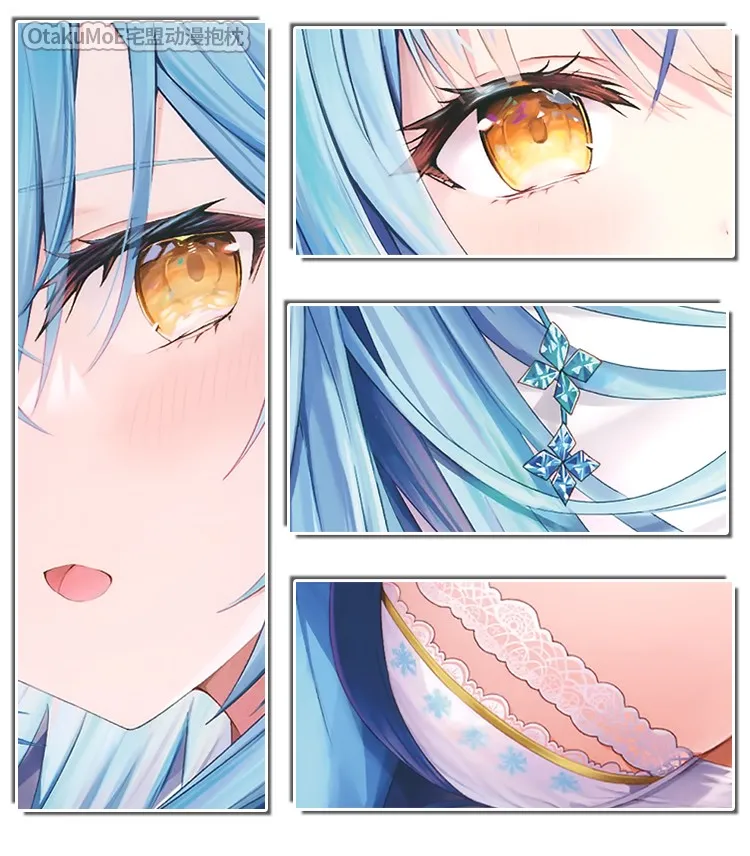 애니메이션 가상 유튜버 유키하나 라미 섹시한 다키마쿠라, 아늑한 일본 베개 커버, OT 침대 라이너