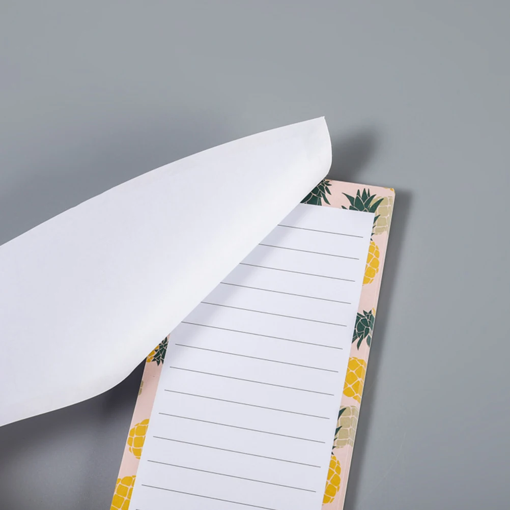 

4Pcs Magnetic Fridge Notepads with Sticky Paper Decorative Design for Refrigerator Office Home Use Grocery List Memo Pad