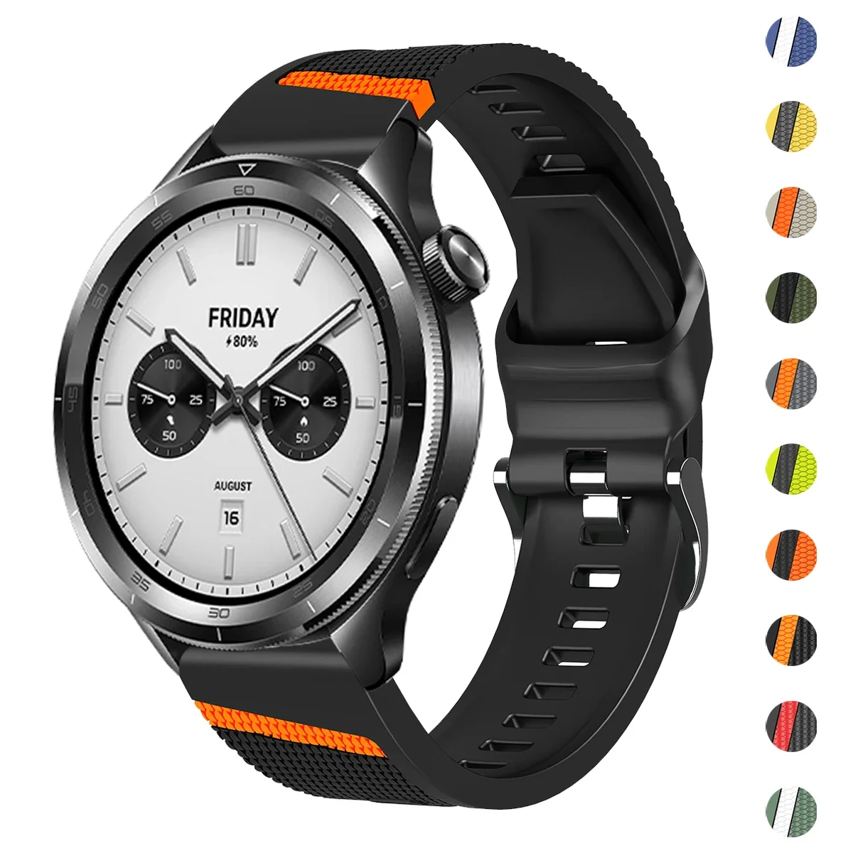 Original Silicone Band for HUAWEI GT 7 Pro GT 7 6 5 4 46mm Strap 22mm Sport Bracelet for Xiaomi Watch 5 S5 S4 S2 S1 Pro Color 2
