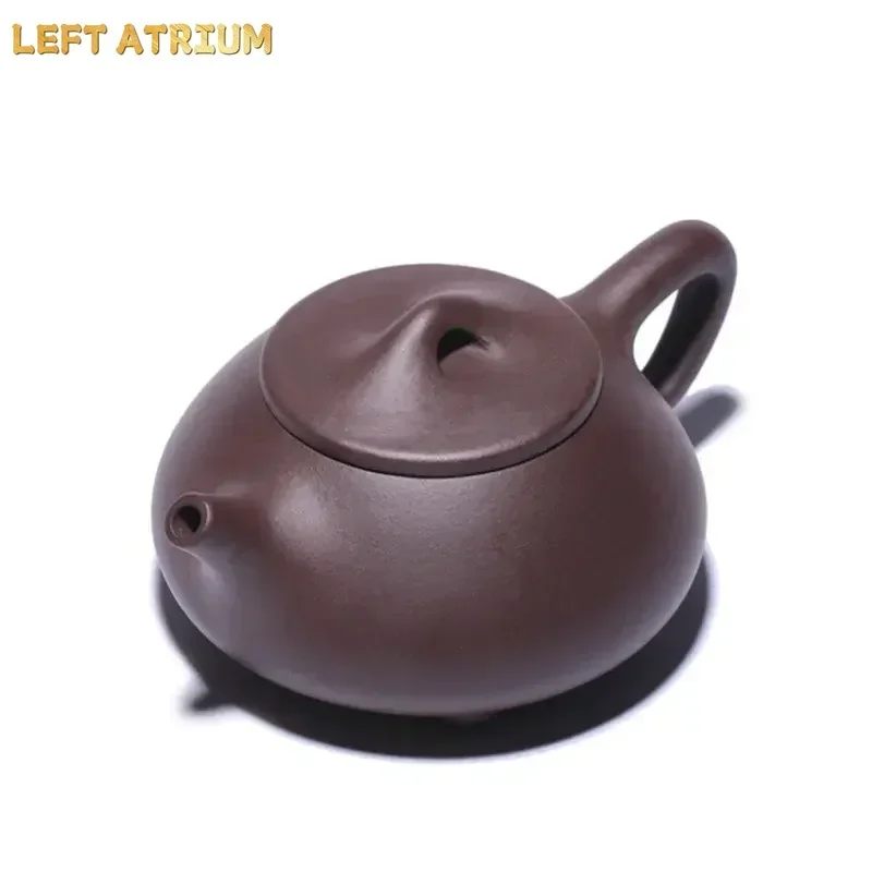 200ml-yixing-raw-ore-purple-sand-teapot-handmade-purple-mud-ball-hole-filter-kettle-zisha-beauty-stone-scoop-pot-home-tea-sets