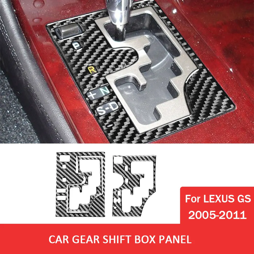 

Car Gear Shift Box Panel Trim Sticker for Lexus GS 2005-2011 Decoration Cover Carbon Fiber Decal Automotive Interior Accessories