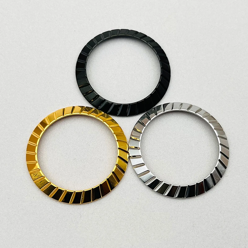 Корпуса часов с PVD-золотого, серебристого и черного цвета, ободки с наклонным безелем, подходят для Seiko SKX007 SKX009 SKX011 SRPD, ремонт часов, запасные части